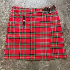 Lilly Pulitzer Red Tartan Plaid‎ Skort Size 4